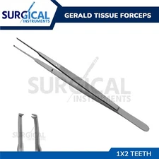 Gerald Tweezer Tissue Forceps Surgical & Veterinary 1x2 Teeth German Grade