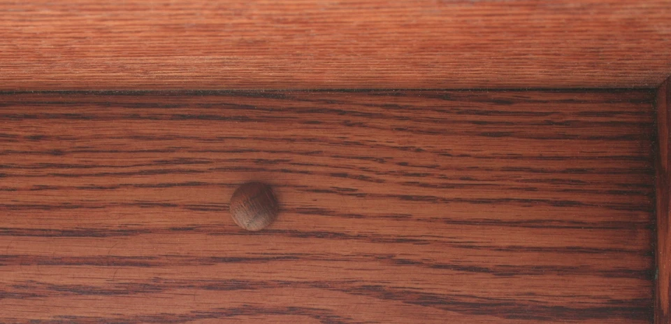 Estante de pared en madera maciza de roble estilo misión/artes y manualidades hecho en EE. UU. Foto 3 de 4