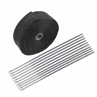 2" X 50FT Black Pipe Wrap Exhaust Turbo Heat Manifold Header Roll