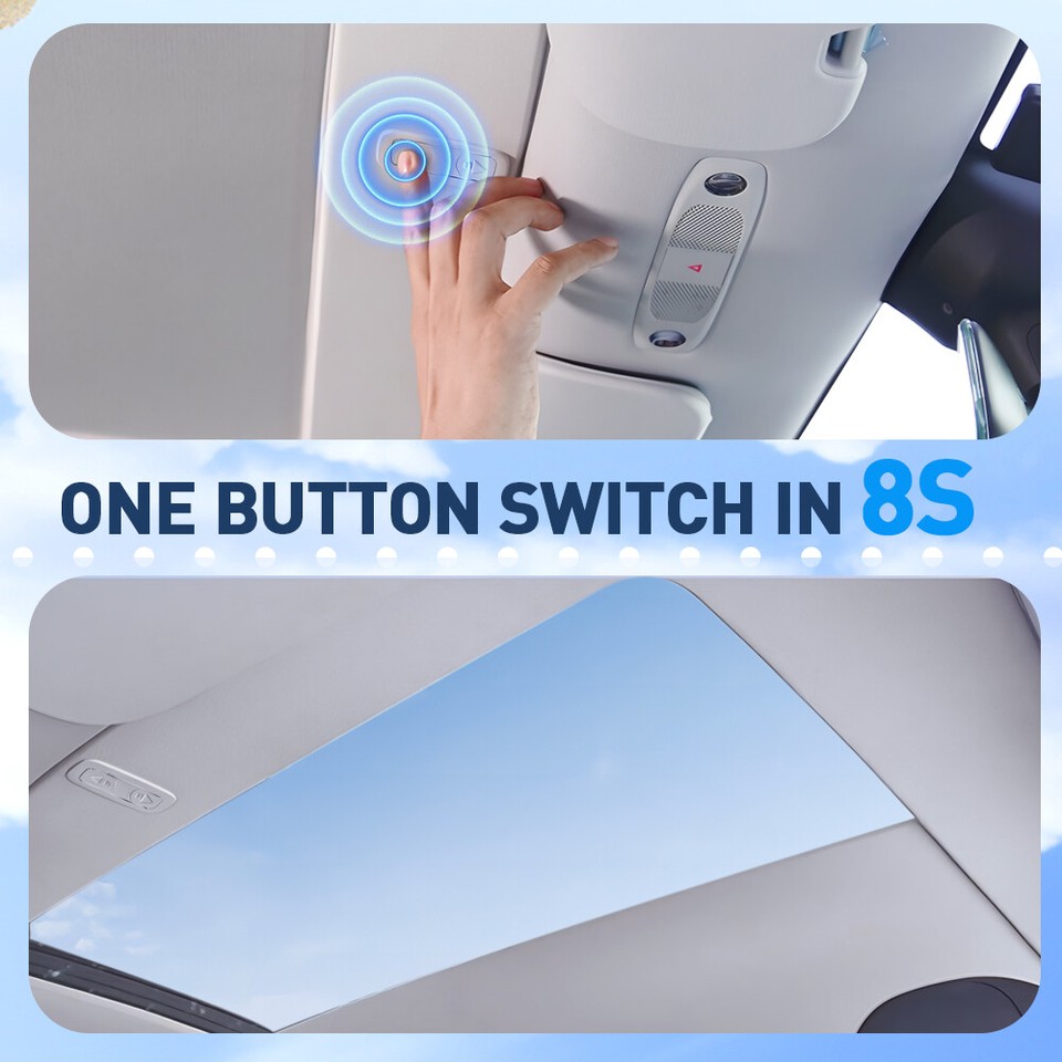 Colight For Model Y 20202024 Electric Smart AUTO Glass Roof Sunshade