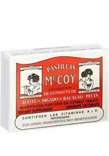 Pastillas McCoy Cod/Fish Liver Oil Extract Tablets 100 each Dietary Supplement