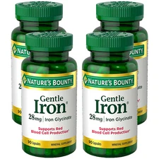 Nature's Bounty, (4 Pack) Gentle Iron, 28 mg, 90 Capsules