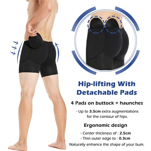 Herren Po Push Up Unterhose Höschen Padded Unterwäsche Butt Lifter Body Shaper - Bild 10 von 30