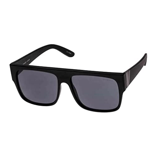 Le Specs Bravado Rectangular Sunglasses, Matte Black, 55 mm - Main Image