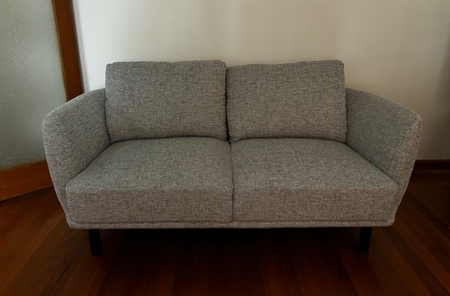 Freedom 2 Seater Couch. Grey with black legs. Timber legs also included. - Picture 2 of 2