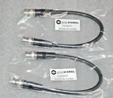 2  BNC Male to Male RG59 Coaxial Patch Lead, 0.25m 75 Ohm - PSG03073 Pro-Signal