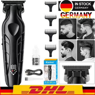 MARKENLOS Kemei Profi Haarschneidemaschine Bartschneider Trimmer Rasierer & Led Display DE