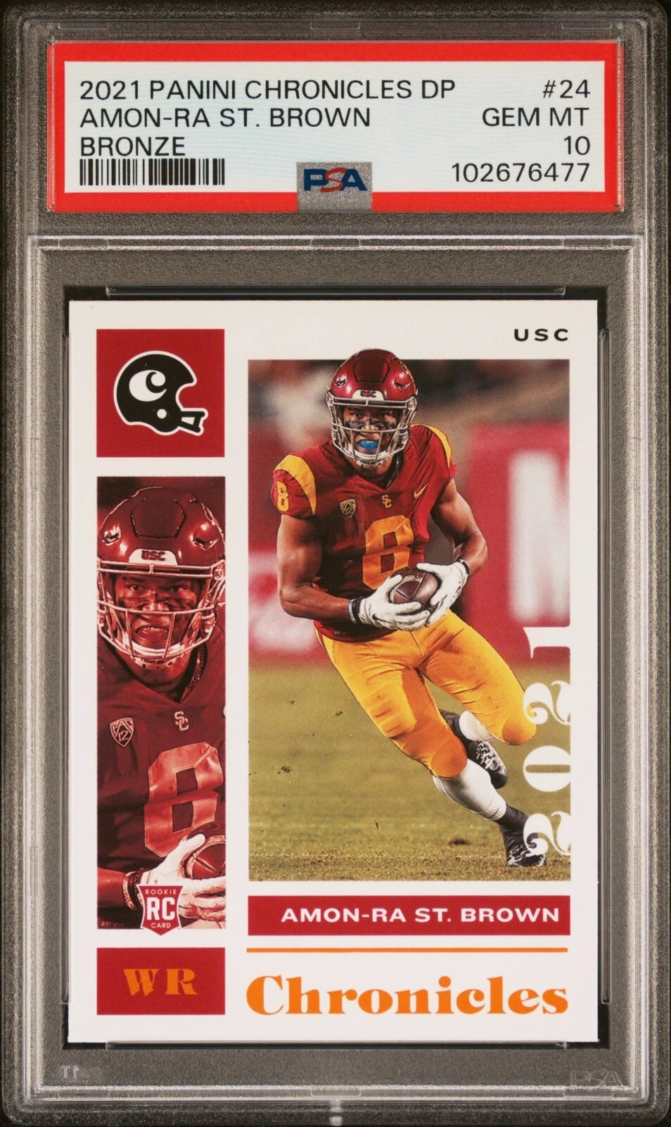Amon-Ra St. Brown Panini Chronicles Draft Picks #24 Bronze