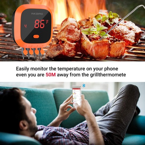 Inkbird Bluetooth BBQ Thermometer Grill Fleischthermometer IBT-4XC Fühler C/F DE - Bild 2 von 12