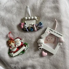 NEW Collection Of 3 PolarX  Blank Personalized Holiday Ornaments 