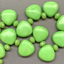 Chalk Green Turquoise 15mm Briolette Petal Semi Precious Stone Q8 Beads per Pkg