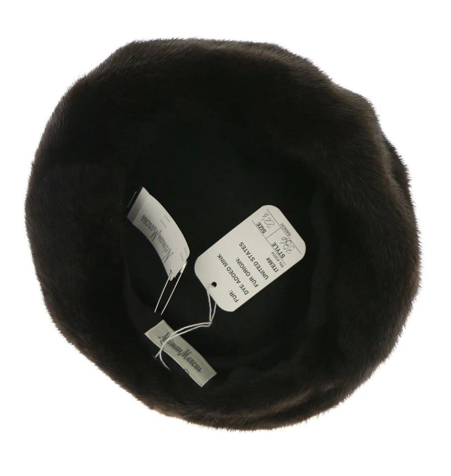 neiman marcus 267603 Women Brown Beret Size 22.5 - Image 2 of 2