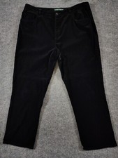 Ralph Lauren Jeans Co Velour Velvet Pants Black Sz 20 Straight Leg Stretchy