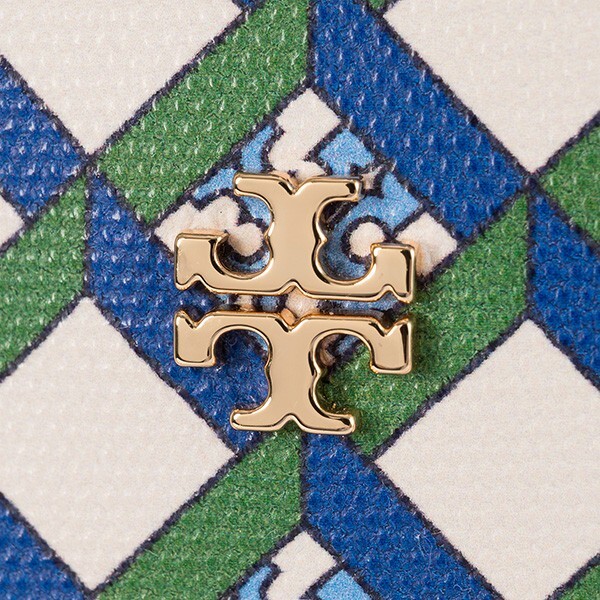 TORY BURCH tote bag geo logo 87929 409 ladies blue series multi