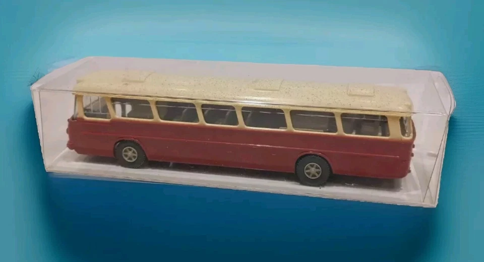 Винтажный Wiking Германия 1:87 Büssing Senator Автобус Редкий Крапчатая Крыша с Коробкой - Изображение 3 из 4