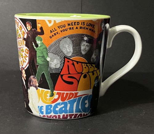 New 2016 The Beatles Apple Corp Vandor Album Collage Ceramic 12oz Coffee Mug - Picture 5 of 13