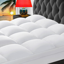 Luxury 5D Spiral Fiber Queen Mattress Topper for Back Pain Relief Comfort