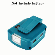 Dual USB Power Source Charger Li-ion Battery Adapter For Makita 14.4-18V LED