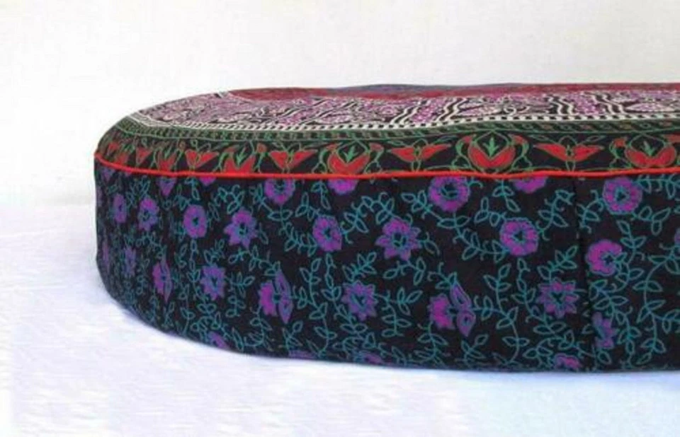 Funda de cojín de piso mandala hecha a mano india redonda 35 x 35 funda de cama para perro Foto 3 de 4