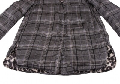 JNBY Leopard Lining Check Reversible Down Jacket Size F(K