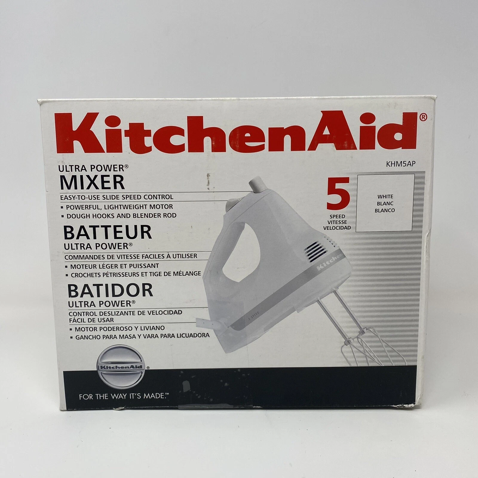 KitchenAid KHM5AP Ultra Power Hand Mixer White 5-Speed
Opens in a new window or tab
