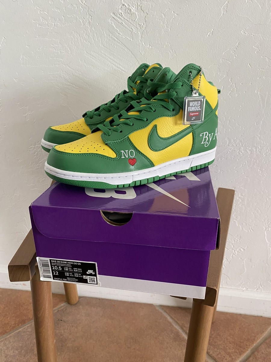 Nike SB Dunk High Supreme By Any Means Brazil DN3741-700 Yellow