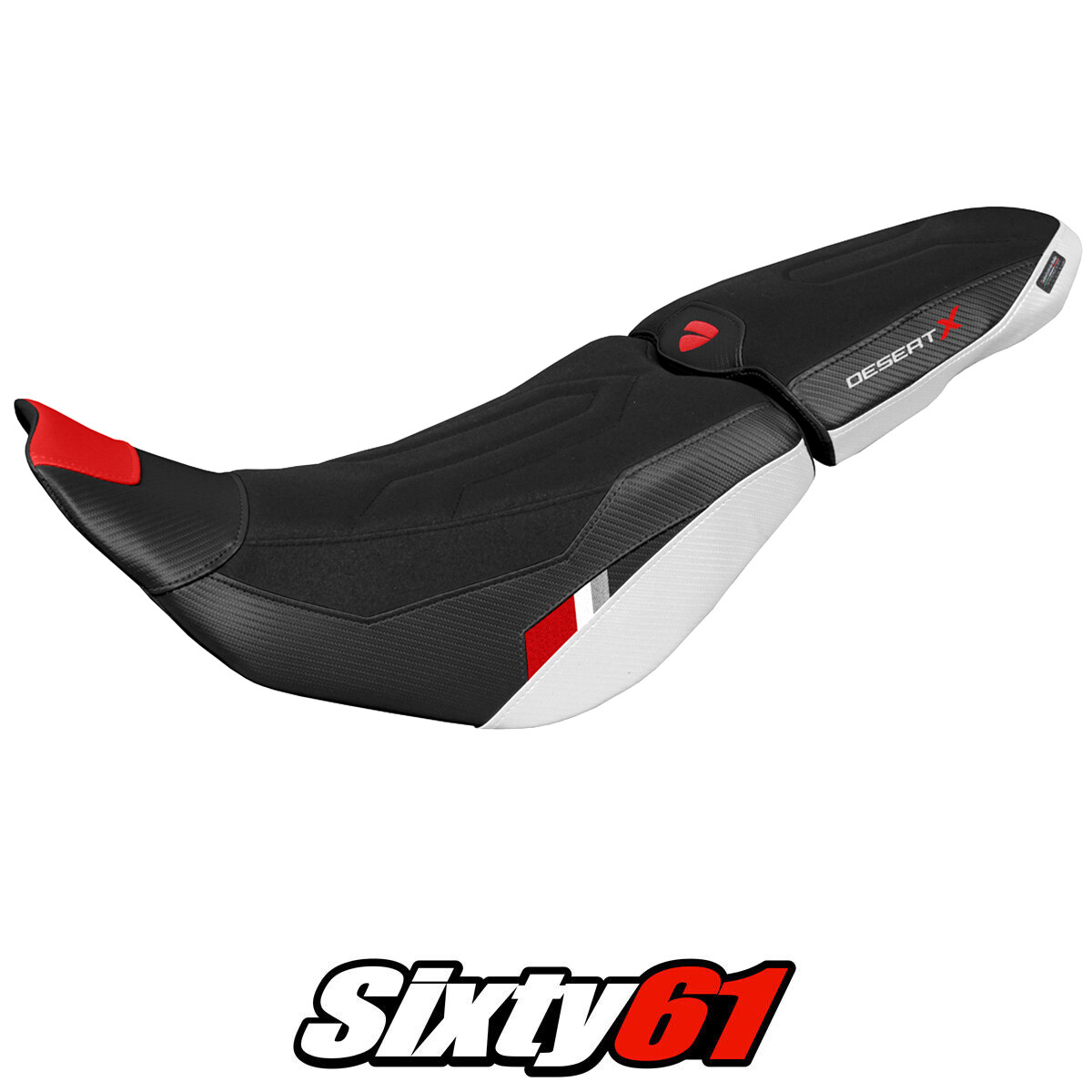 Ducati Desert X Seat Cover Tappezzeria Comfort Ultragrip 2022-2025 White Red