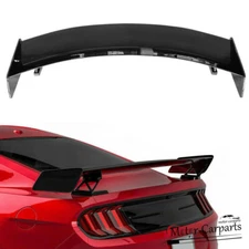 For 2015-23 Ford Mustang Coupe Rear Trunk Spoiler GT500 CFTP Style Gloss Black