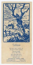 SAM THAL PRINT of ETCHING ADVERTISING TABLEAU PAPERS by TECHNICAL PAPERS CORP