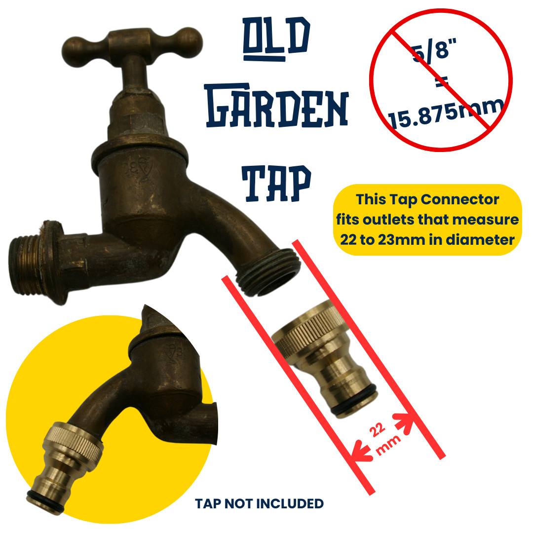 5/8"" Threaded Female Tap Connector - Ideal For Older Garden Taps