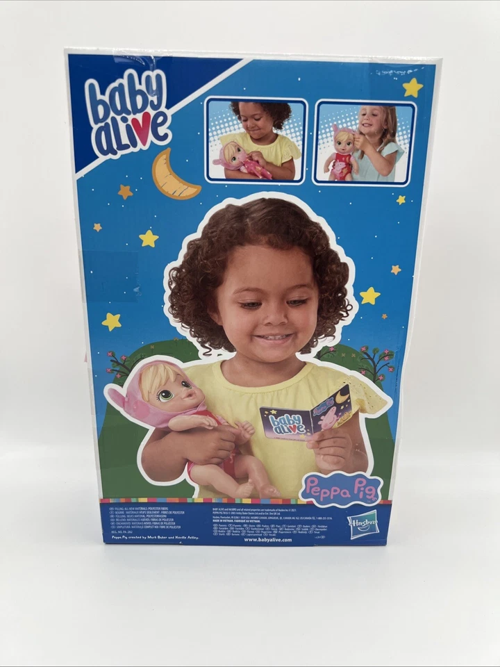 Muñeca Baby Alive Buenas Noches Peppa Cabello Rubio Peppa Pig Rosa Rojo Hasbro Foto 3 de 3