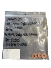 Cummins OEM Fuel Injector Seal Copper Washers (THICK) P/N: 3923261