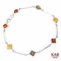 Mix Baltic Amber Gemstone Sterling Silver 925 Jewelry Beauty Bracelet, Kab-b25 Mix Baltic Amber Gemstone Sterling Silver 925 Jewelry Beauty Bracelet, Kab-b25