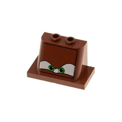 1x Lego Windshield 2x3x2 Red Brown Eyes Type4 Cars Hook crs091 93598pb06
