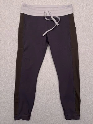Fabletics Define Mid-Rise Color Block Leggings Women's Large Gray Green Stretch - Image 1 of 4