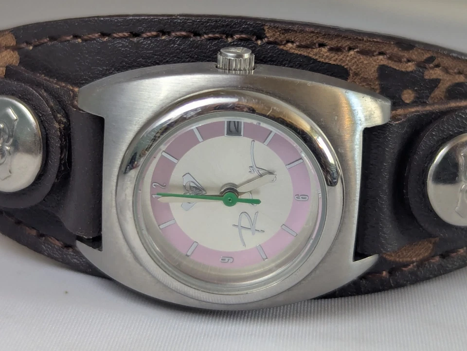 Roxy "Lily Pack" relógio de quartzo feminino 25mm aço inoxidável data exibição punho pulseira - Imagem 4 de 4