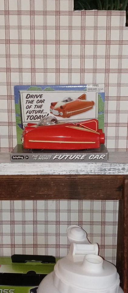 Schylling "Future Car" Red Tin 2009 In Box Frame Retro-Modern Friction Propelled - Image 2 of 4