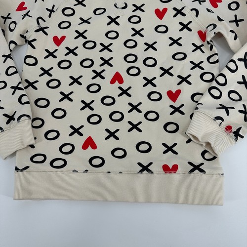 Hanna Andersson Heart XO Print Sweatshirt French Terry Girls 10 - Picture 6 of 7