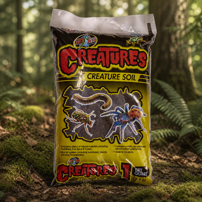Zoo Med Creature Soil 1 Qt Natural Substrate for Spider Insect Terrarium