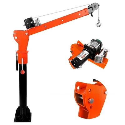 ‎DEFNES 1100lbs Load Capacity Pickup Truck Crane 2200 lbs Electric Jib Crane for Pickup