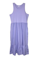 GAP Women's Lavender Tank Dress Tiered Ruffle Midi Maxi XXL Casual Summer NWOT