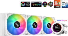 SAMA SM360LD White AIO CPU Liquid Cooler 360MM ARGB LCD display 3x PWM fans