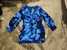 ASOS Blue Silver Sequin Beaded Cape Sleeve Dress Size 12