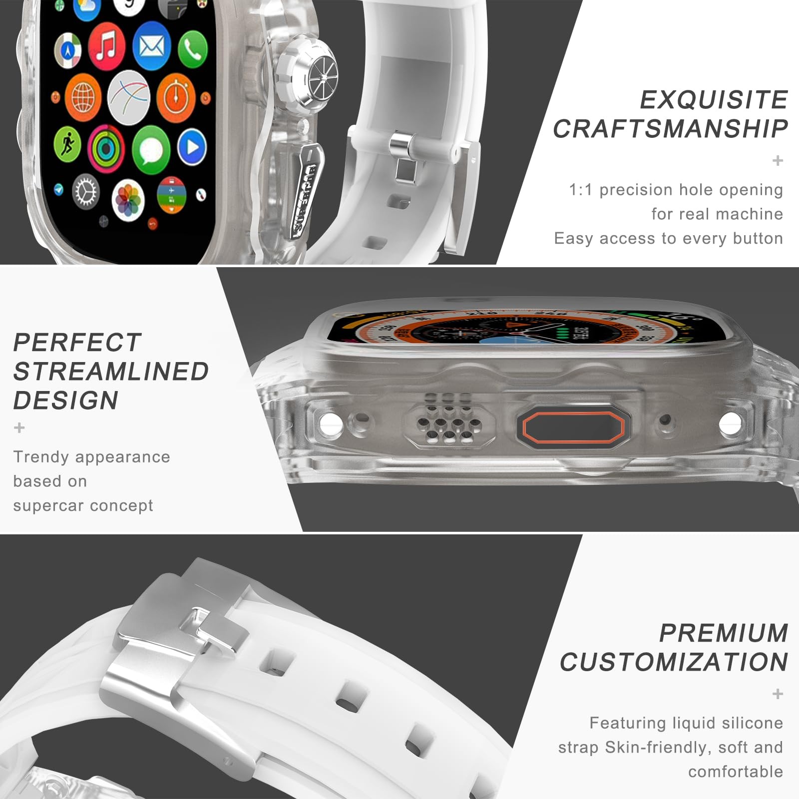 Luxury Translucent Smartwatch Case for Apple Watc… - image 4