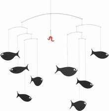 Flensted Mobiles Shoal Of Fish Hanging Mobile - 24 Inches of