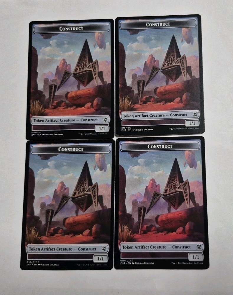Construct MTG Zendikar Rising Token NM x4 (1/1) - Magic Card