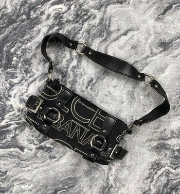 Vintage D&G Dolce Gabbana Monogram Big Logo Canvas Women Black | eBay