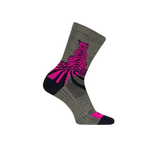 Socks - SockGuy - Savage Wool 6" S/M Cycling/Running NEW Cat Back Grey MEN - Image 3 of 4