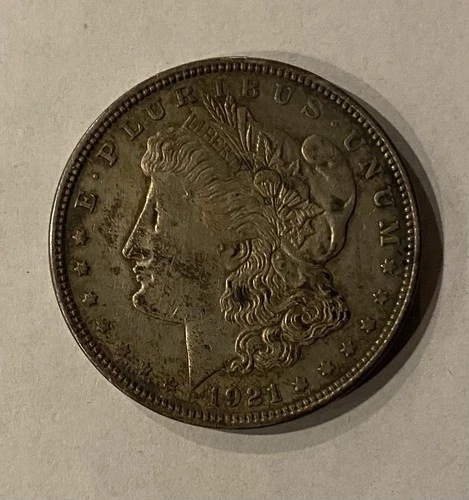 1921 Morgan Silver Dollar $1 Coin Circulated 0.9 Fineness Uncertified US Coin