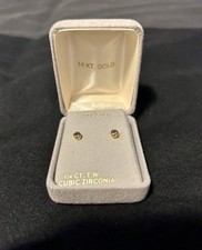 14k T.w. Cubic Zirconia Earrings - New, Never Worn